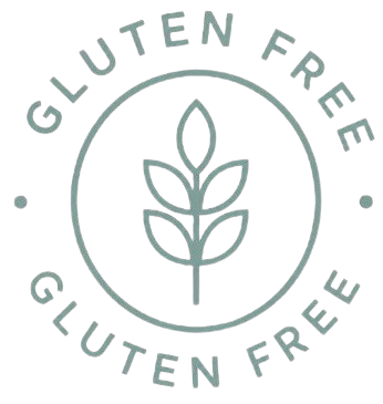 Gluten free badge voor SOVAH skincare producten met formules zonder gluten ingrediënten.