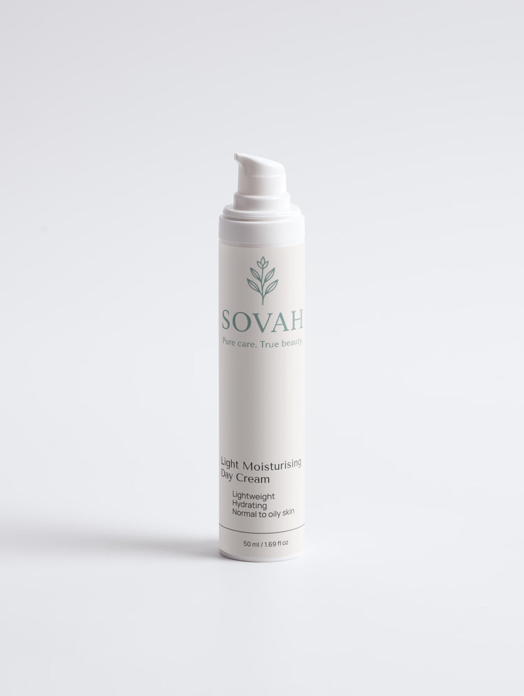 SOVAH Light Moisturising Day Cream product packaging alternate view