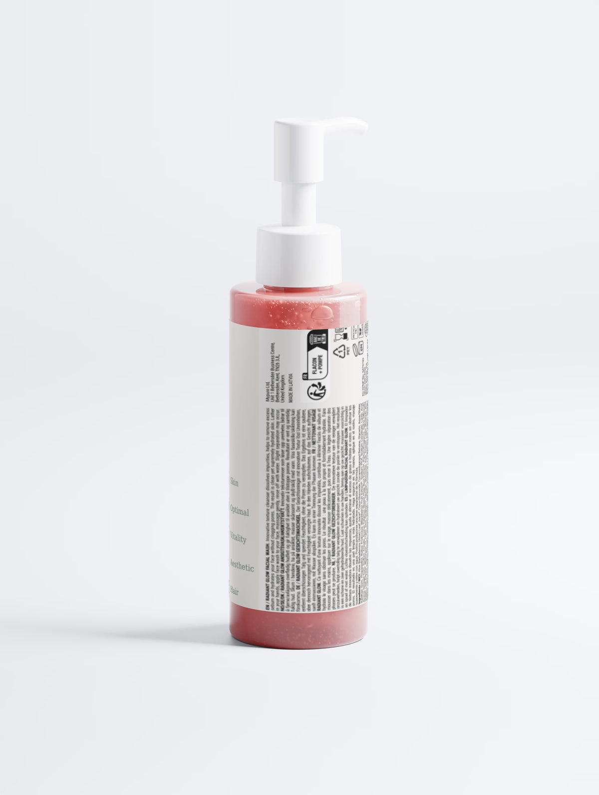 SOVAH Radiant Glow Facial Wash product packaging detail