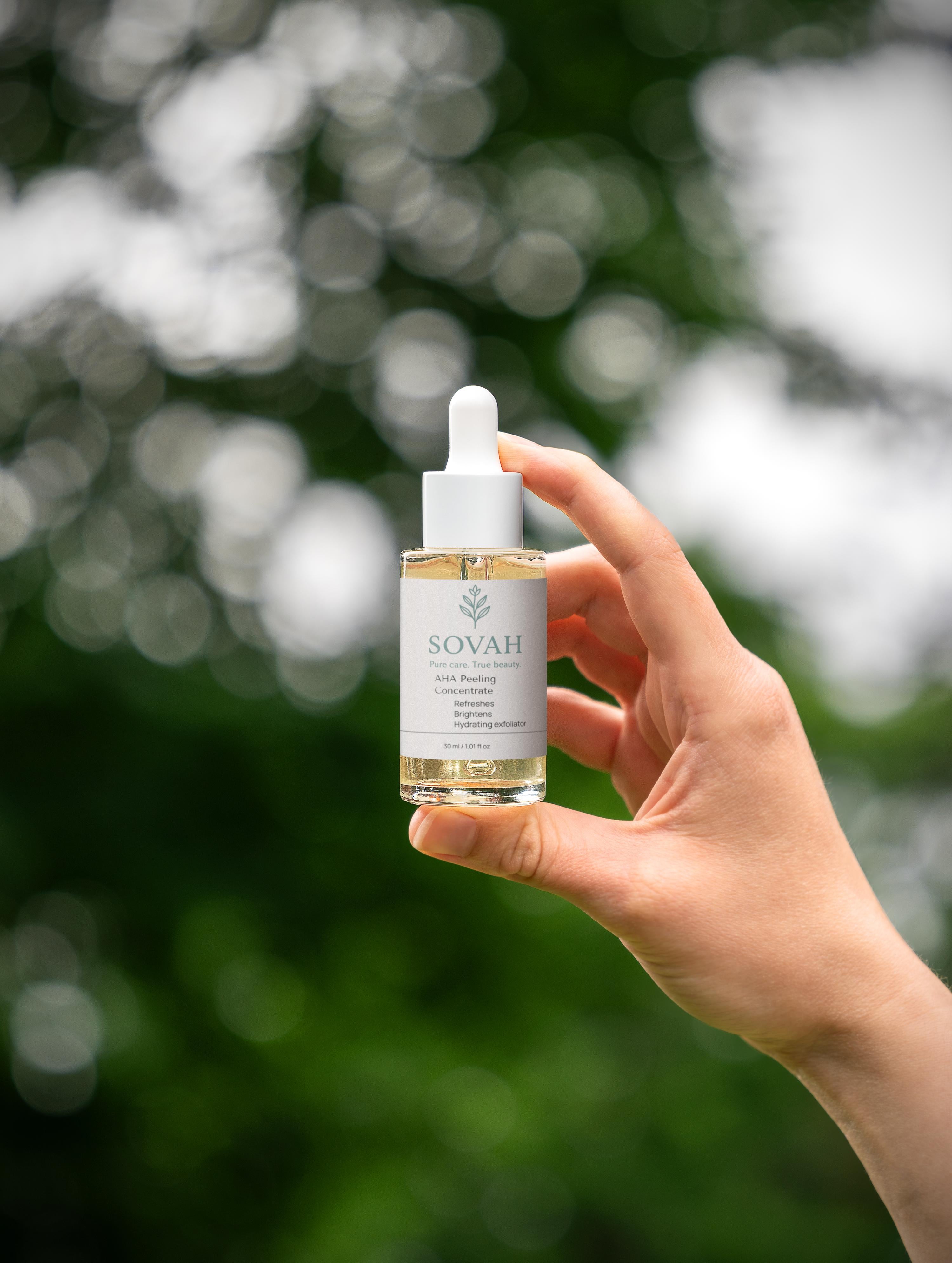 SOVAH AHA Peeling Concentrate for brighter and more even-looking skin
