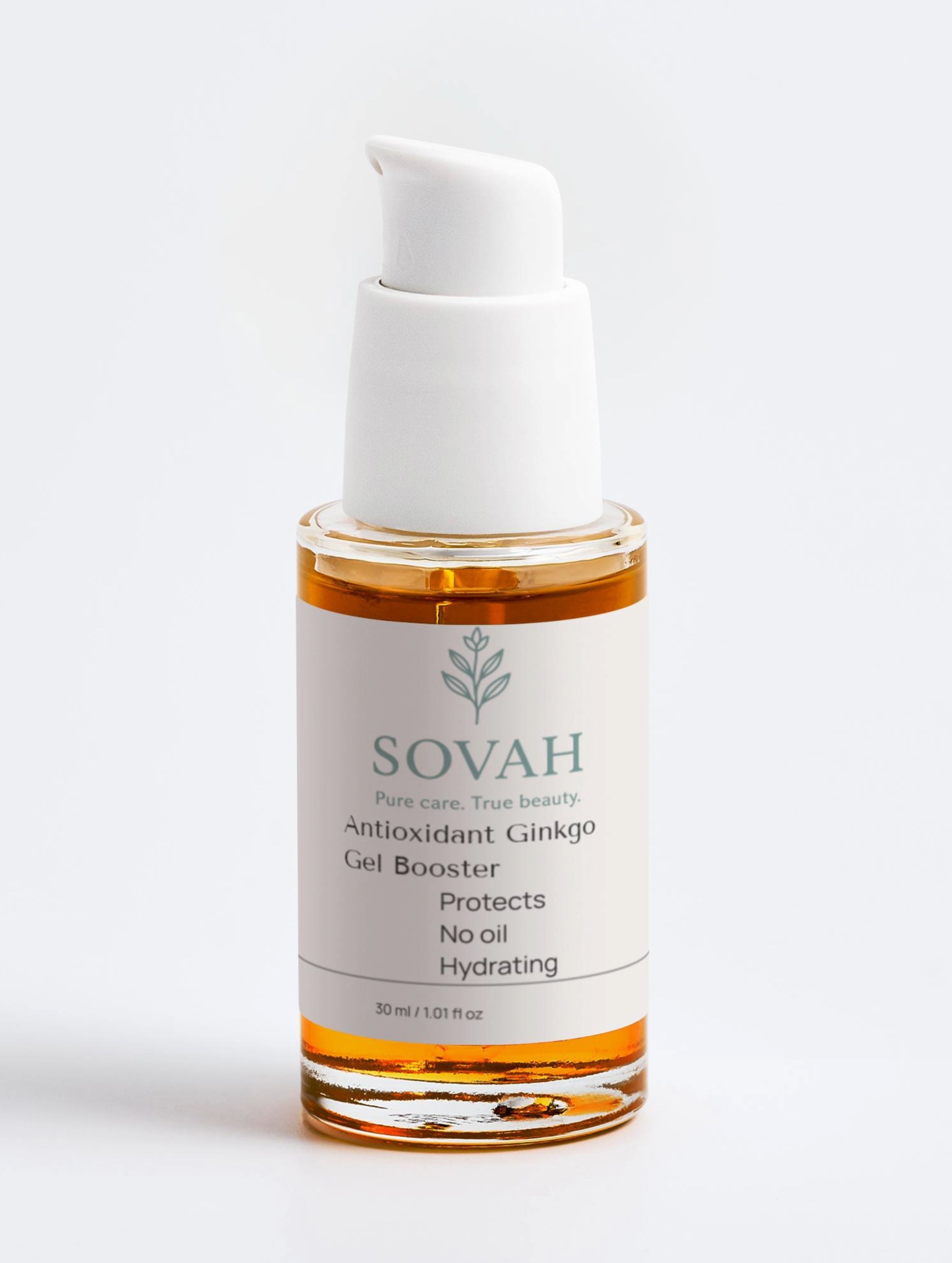 SOVAH Antioxidant Ginkgo Gel Booster nut free gel for radiant skin