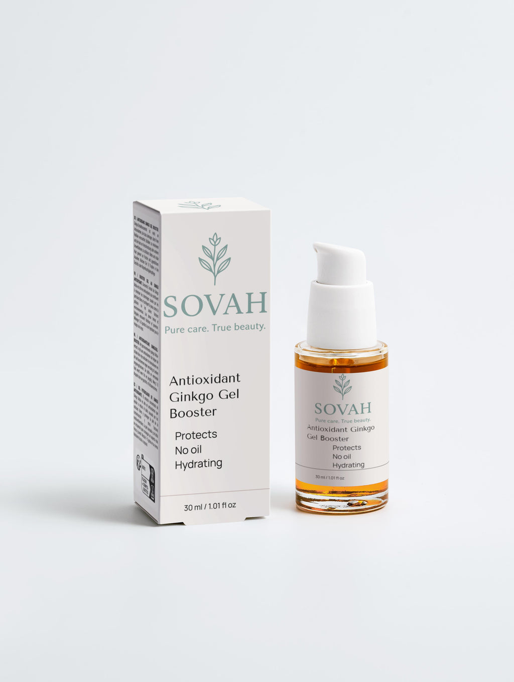 SOVAH Antioxidant Ginkgo Gel Booster antioxidant skincare for radiant skin