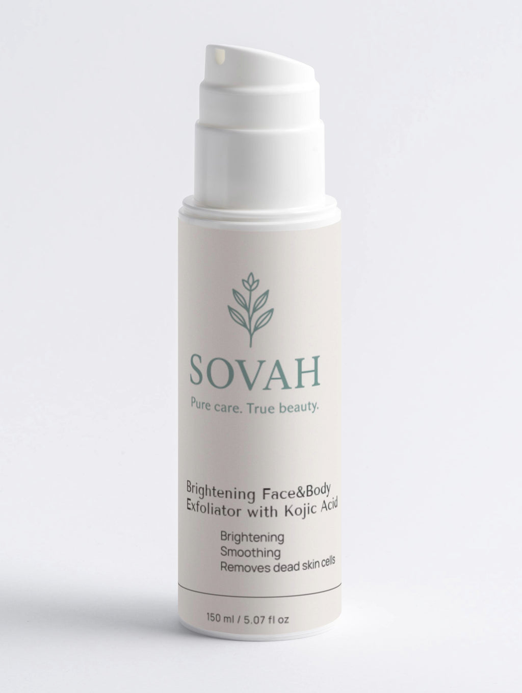 SOVAH Brightening Face & Body Exfoliator with Kojic Acid for dull uneven skin