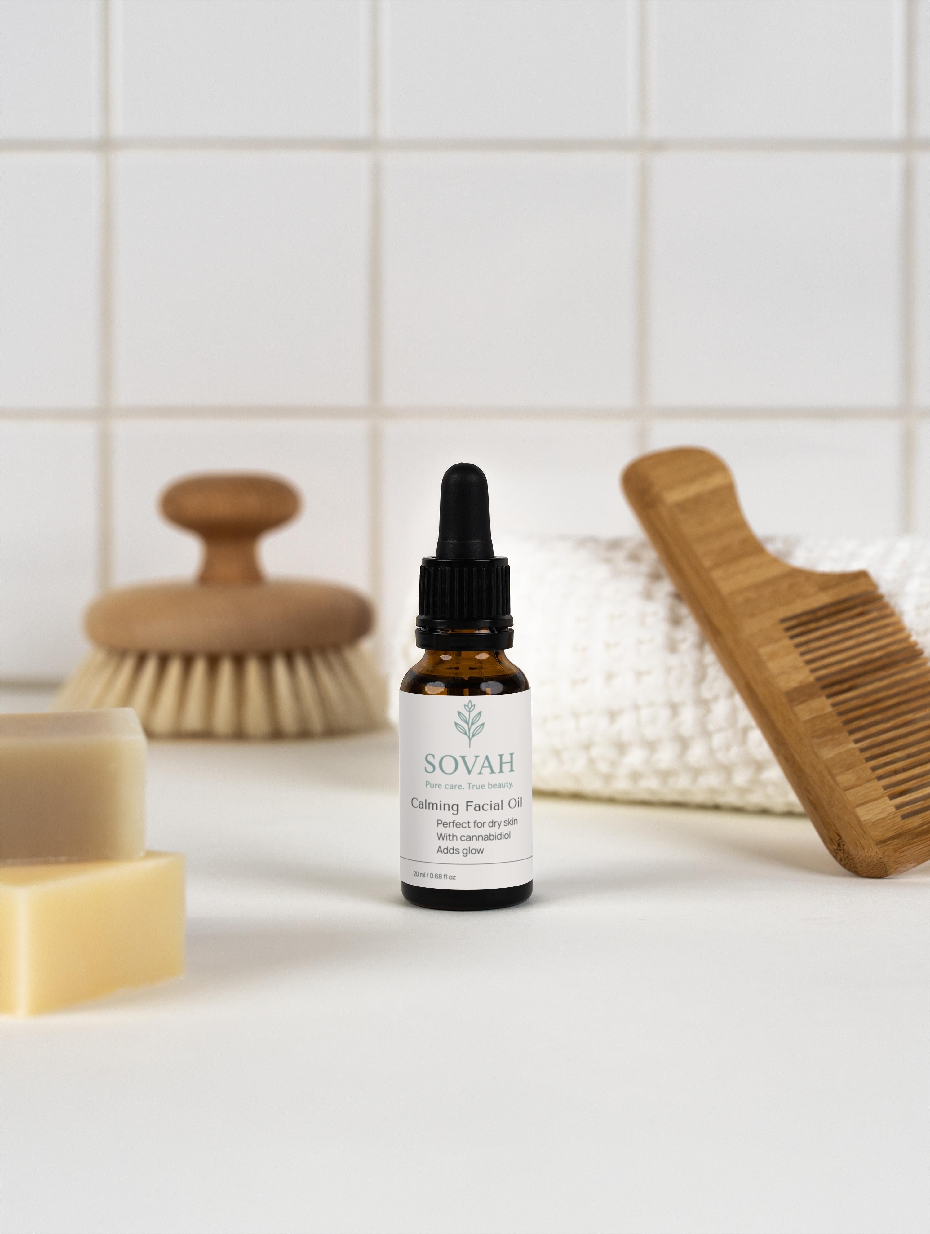 SOVAH Calming Facial Oil for soft comforted and healthy-looking skin