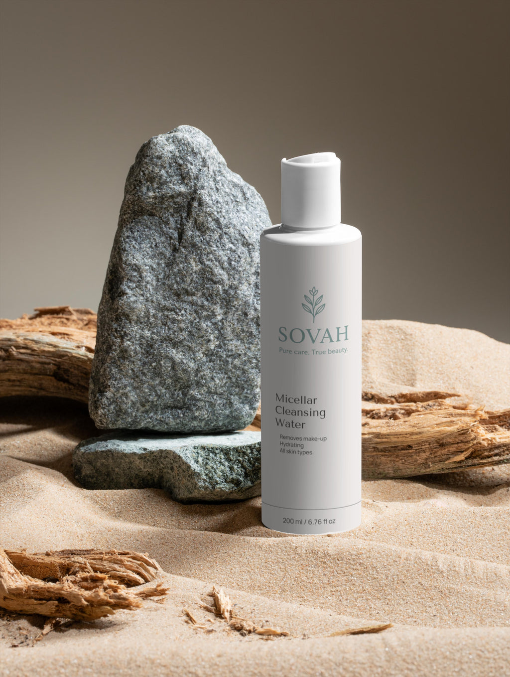 SOVAH Micellar Cleansing Water no-rinse facial cleanser for clean fresh skin
