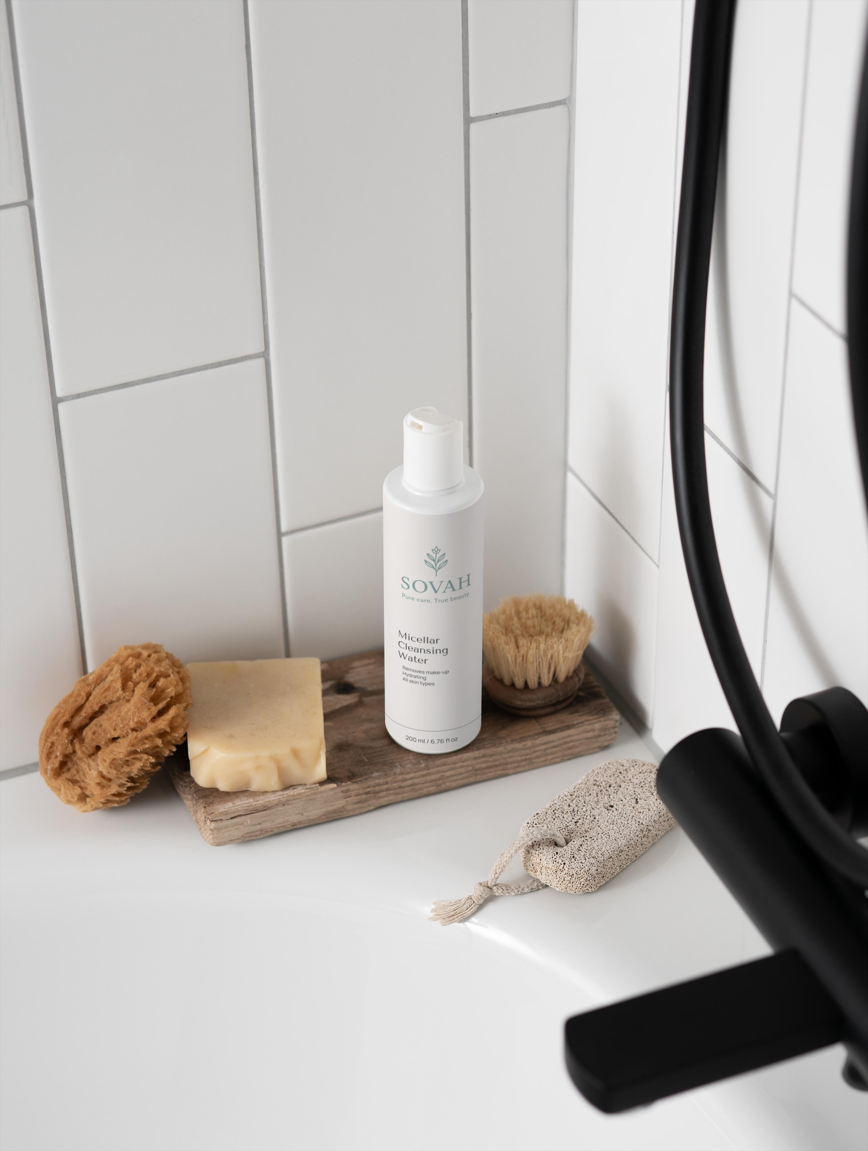 SOVAH Micellar Cleansing Water lightweight cleanser for daily skincare