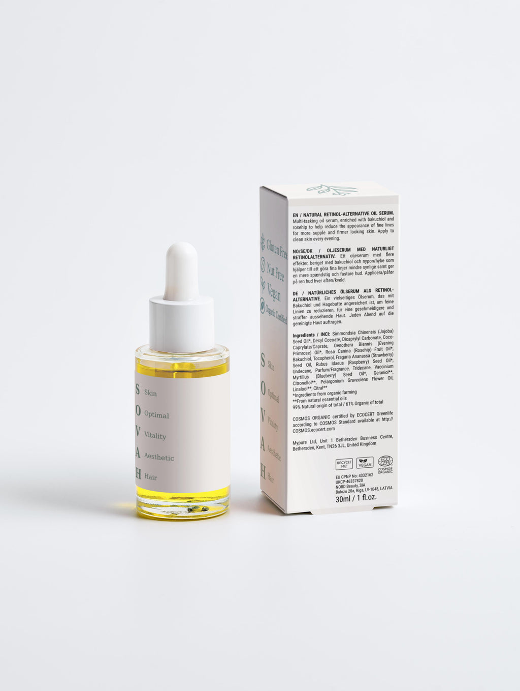 SOVAH Natural Retinol Alternative Oil Serum for smooth renewed-looking skin