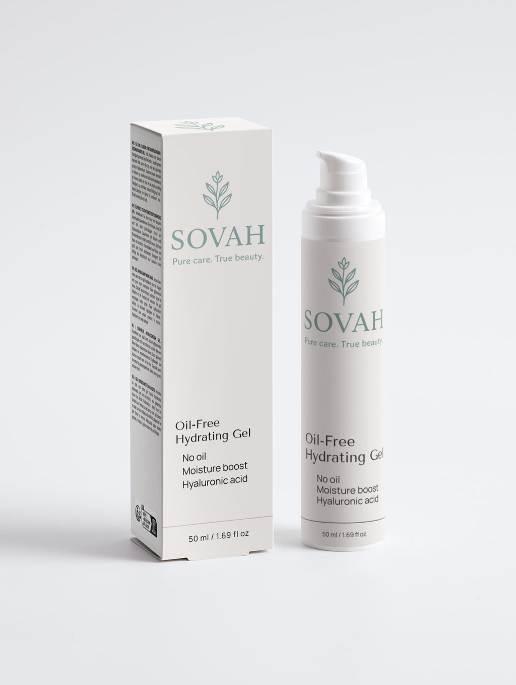 SOVAH Oil-Free Hydrating Gel facial moisturiser for fresh balanced skin