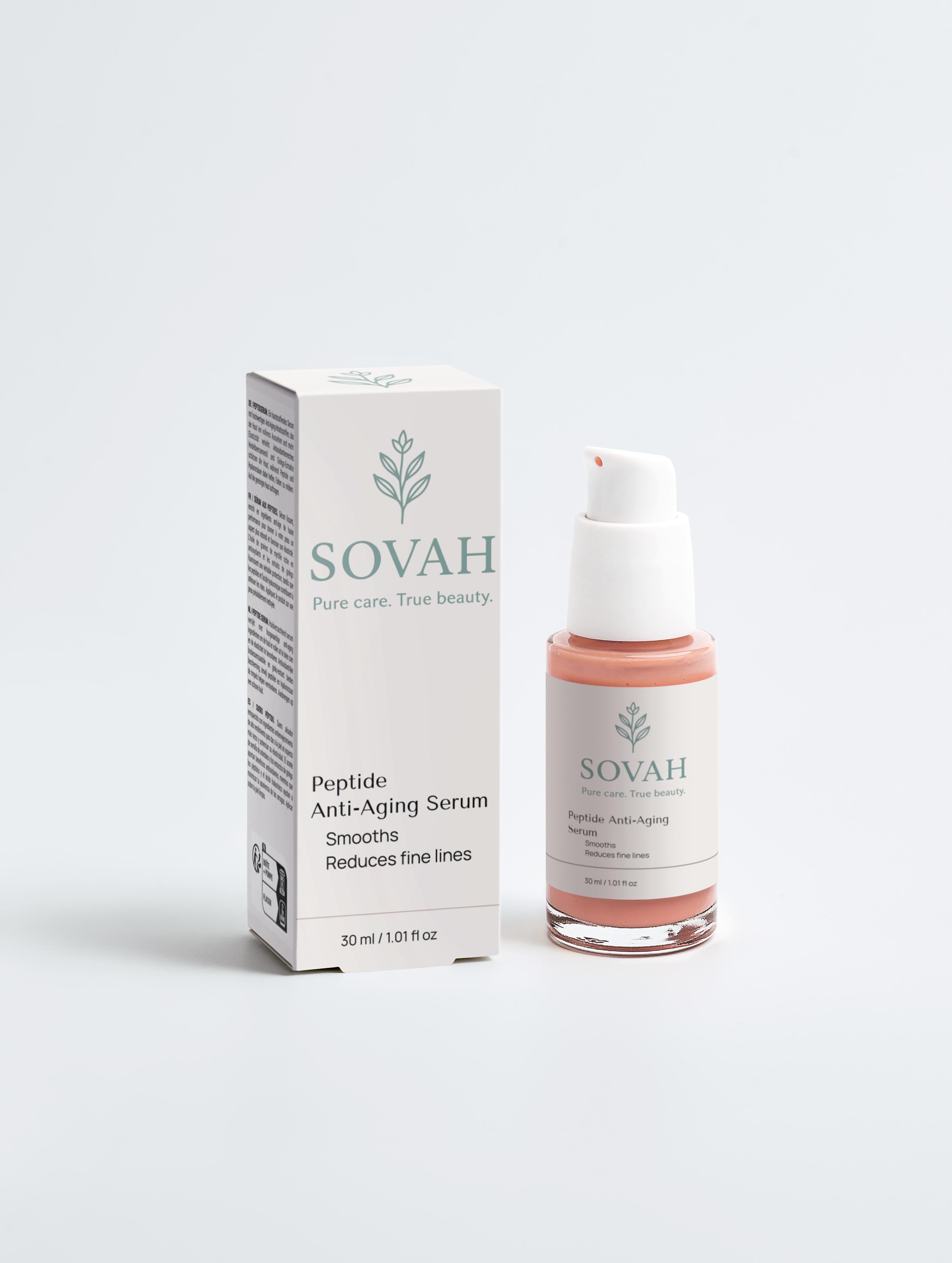 SOVAH Peptide Anti-Aging Serum peptide skincare for fine lines