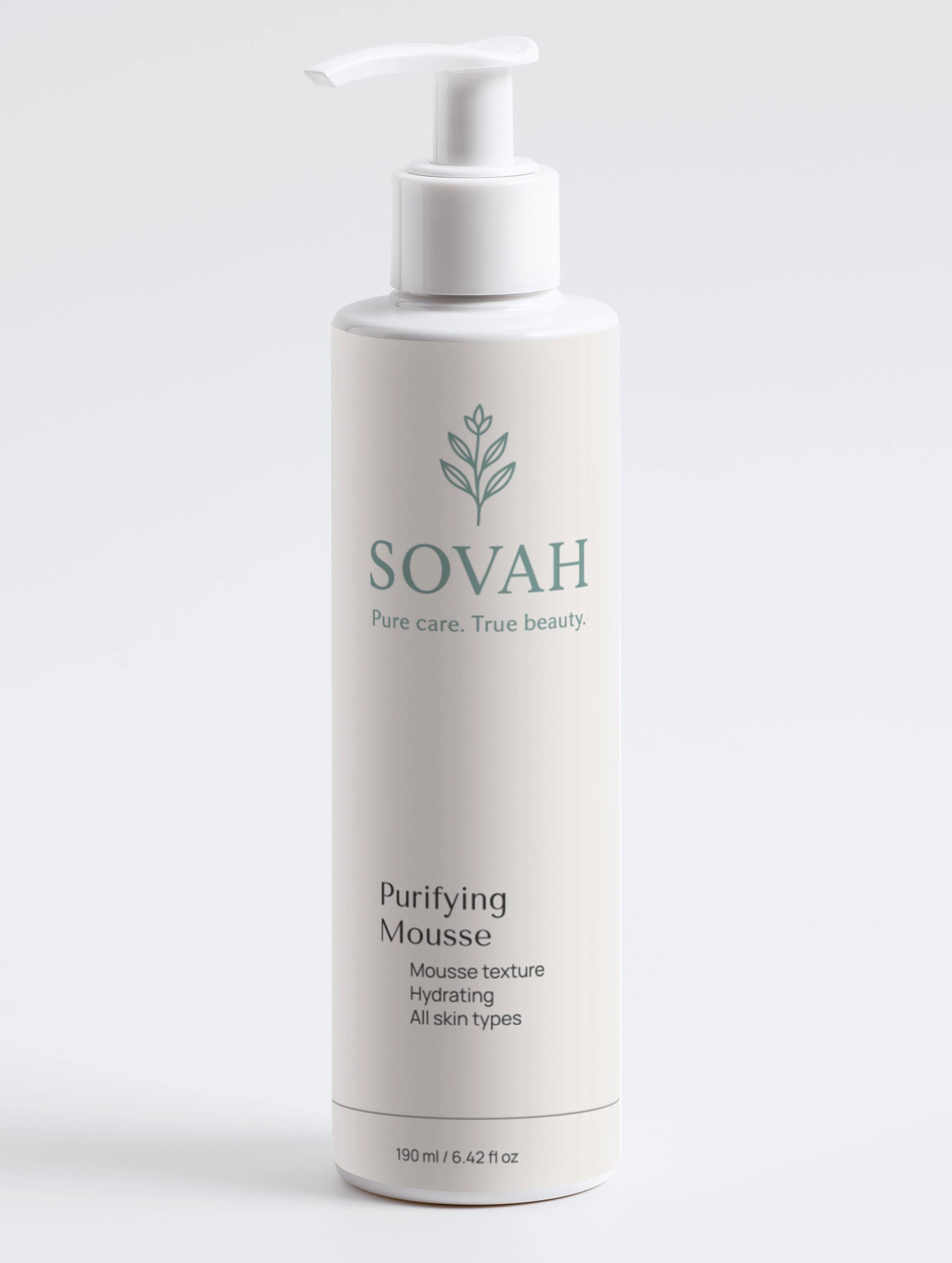 SOVAH Purifying Mousse face wash for balanced and purified skin