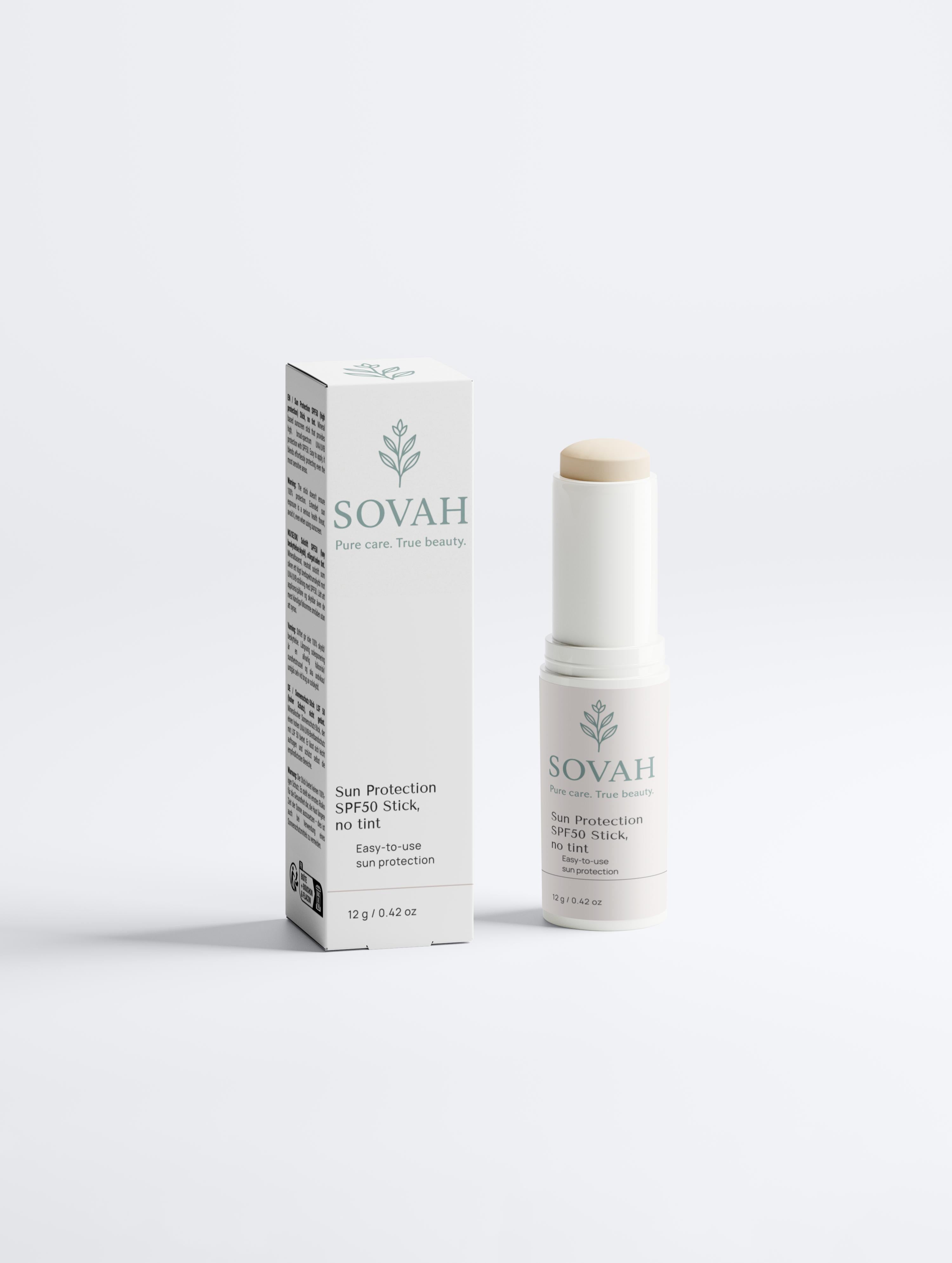 SOVAH Sun Protection SPF50 Stick no tint facial sun protection on the go