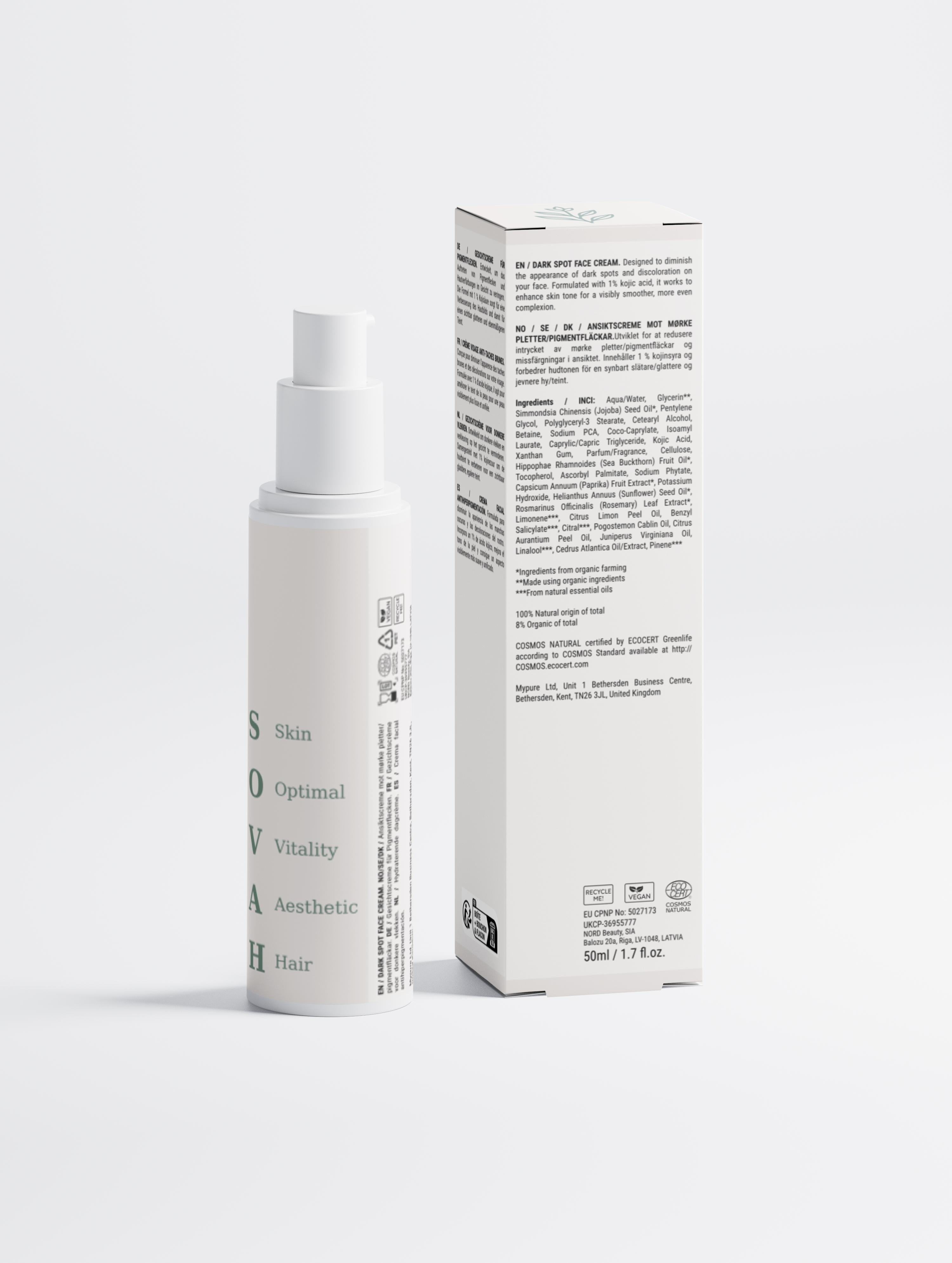 Dark Spot Face Cream with Kojic Acid