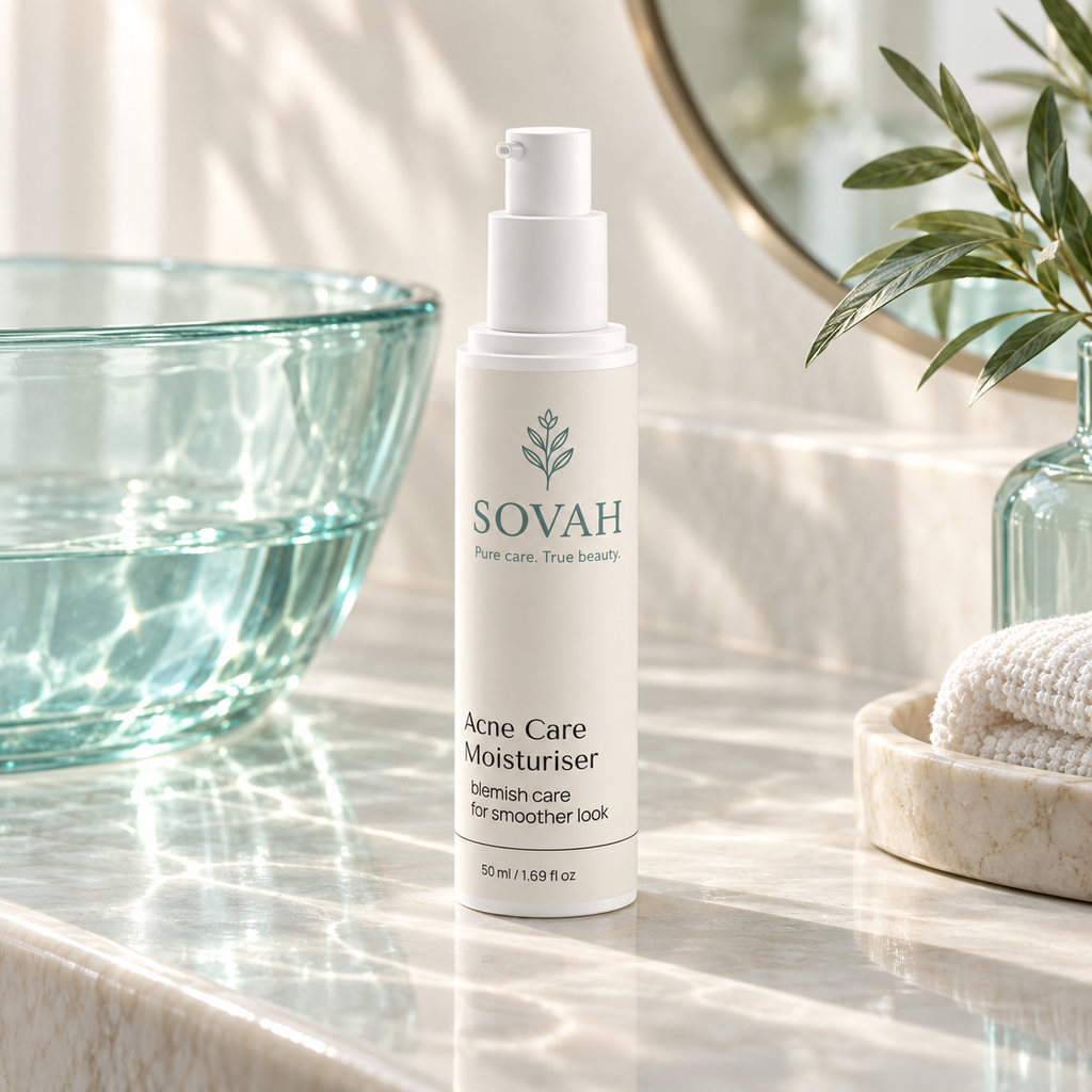 Acne Care Moisturiser in a fresh skincare setting
