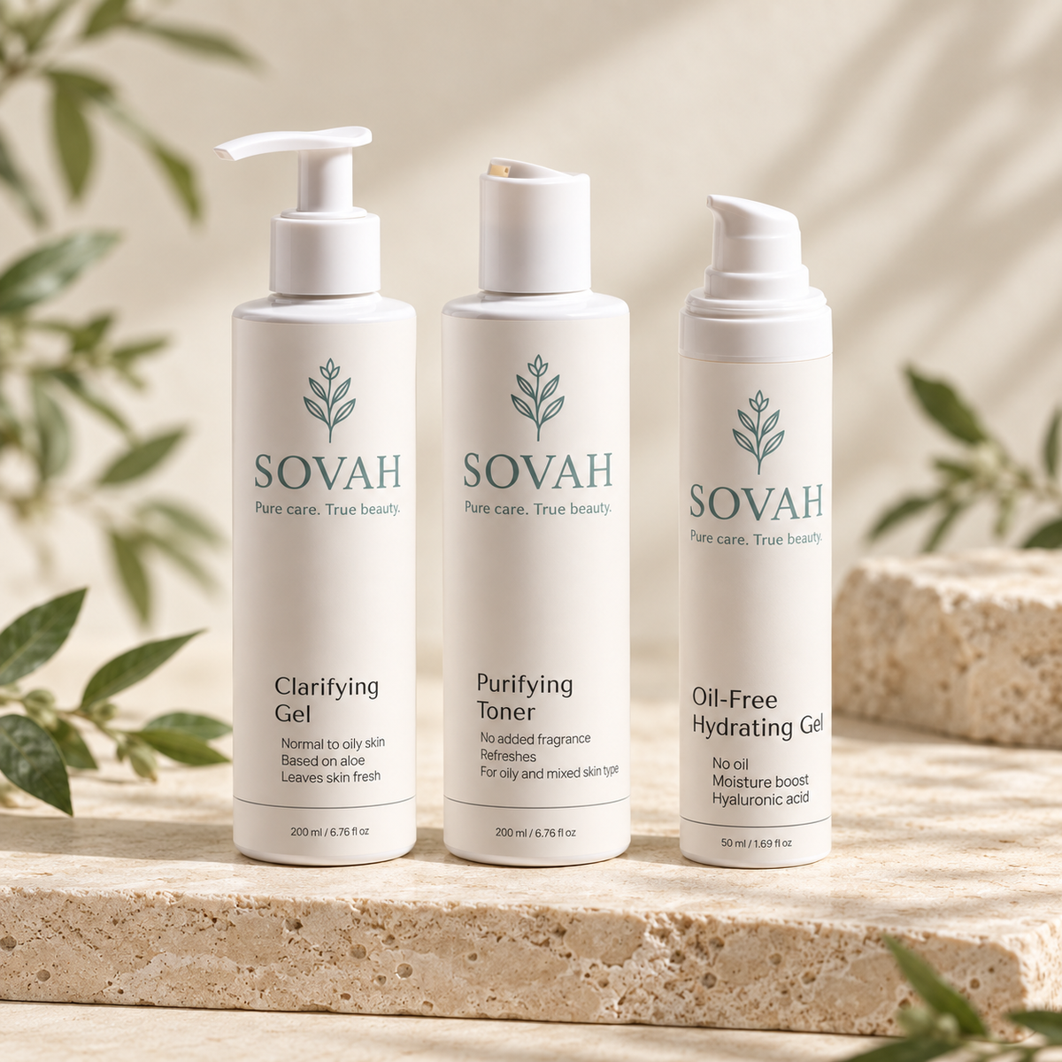 Oily Skin Routine SOVAH product set