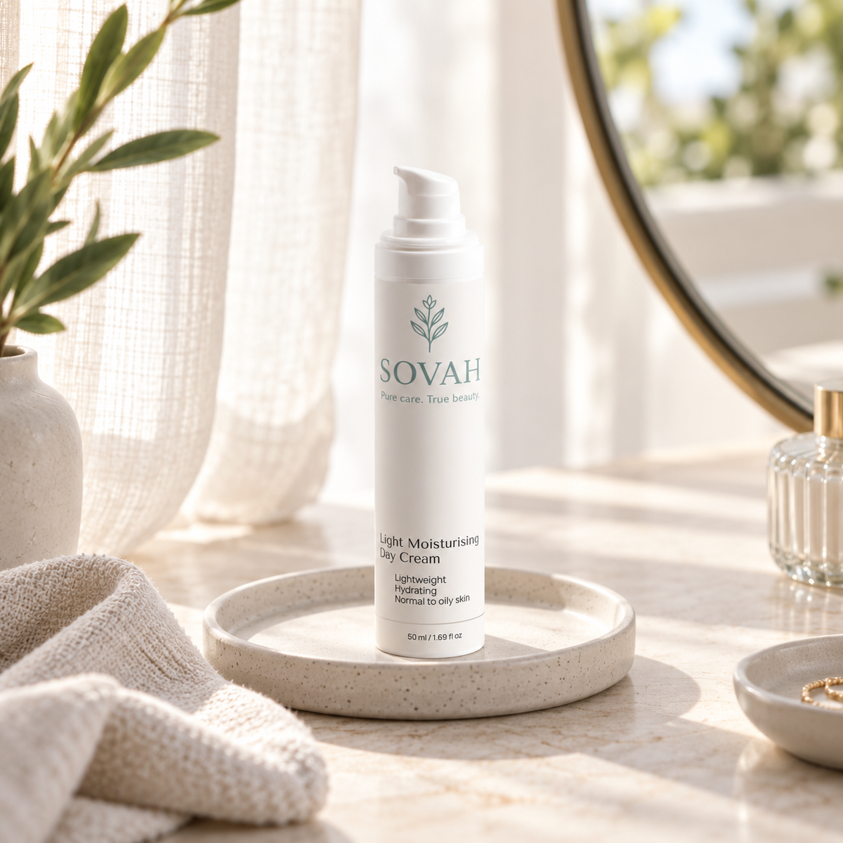Light Moisturising Day Cream in a bright morning setting