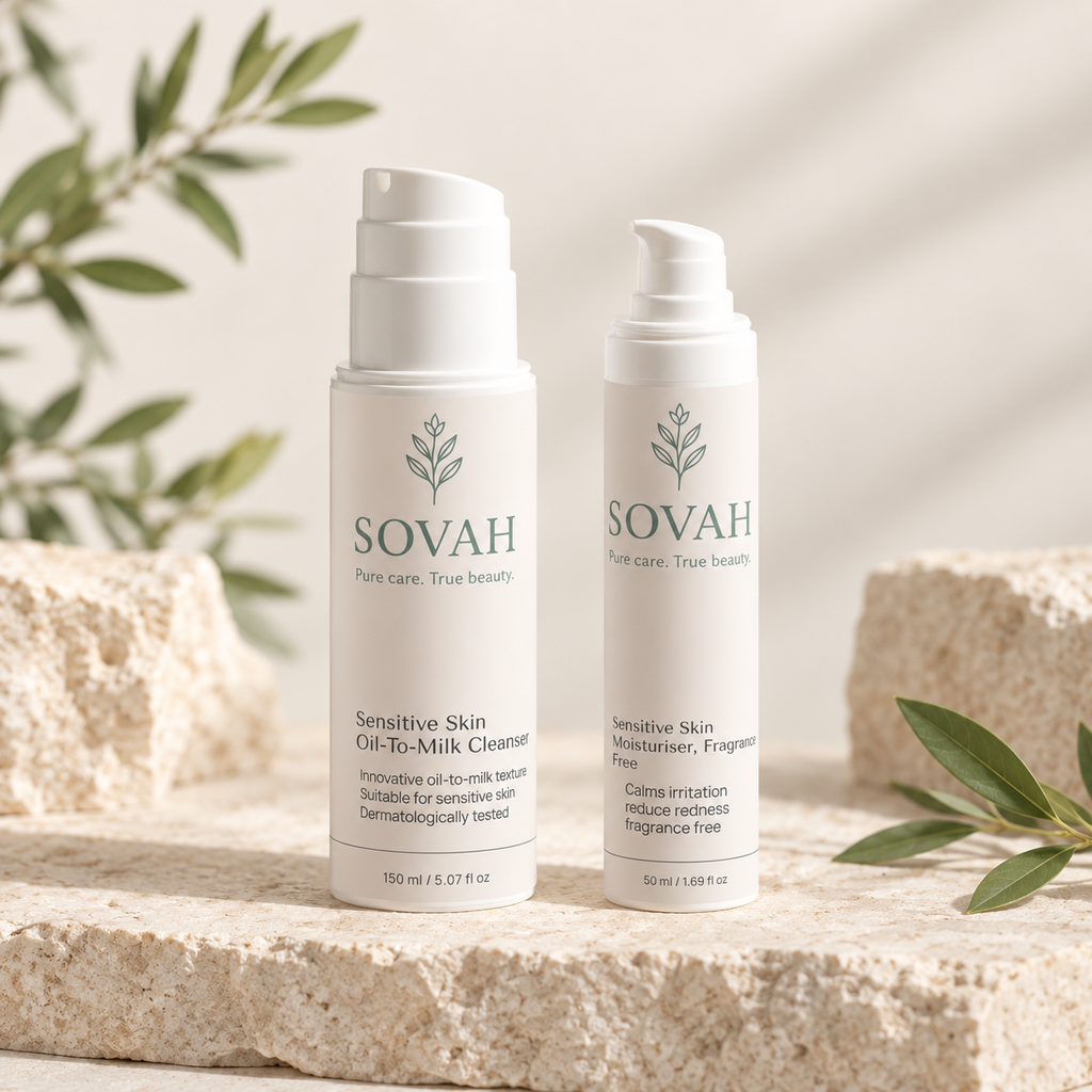 Simple Sensitive Skin Routine SOVAH product duo